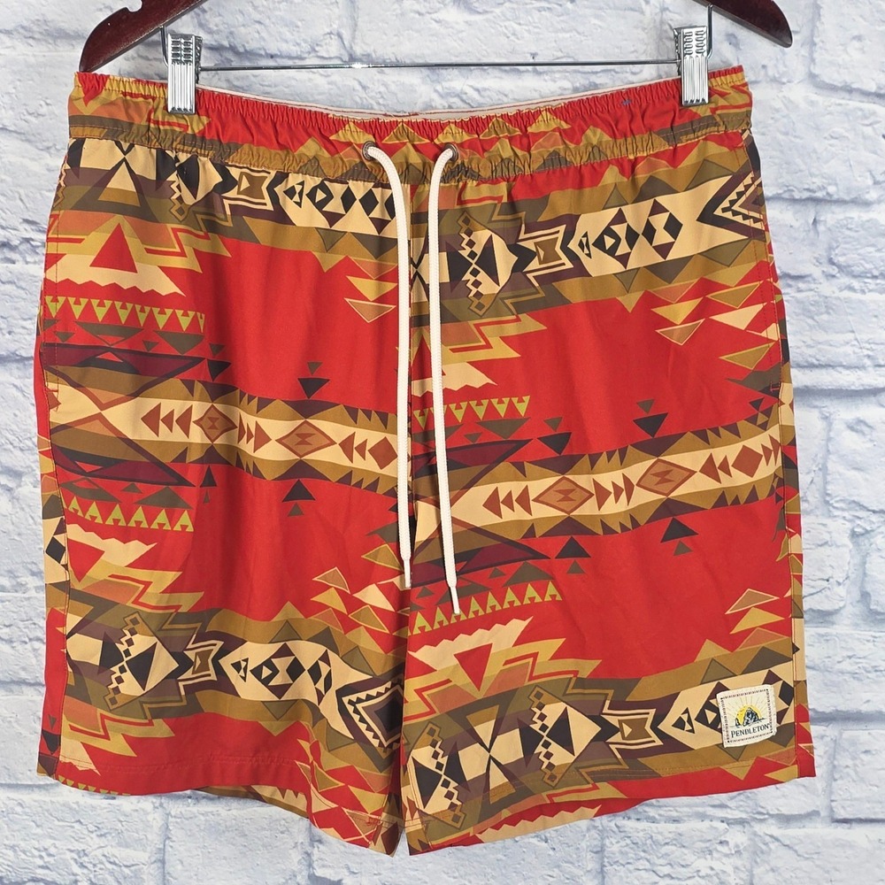 Pendleton Men Southwestern Highland Shoreside Swim Trunks‎ Board Shorts Medium